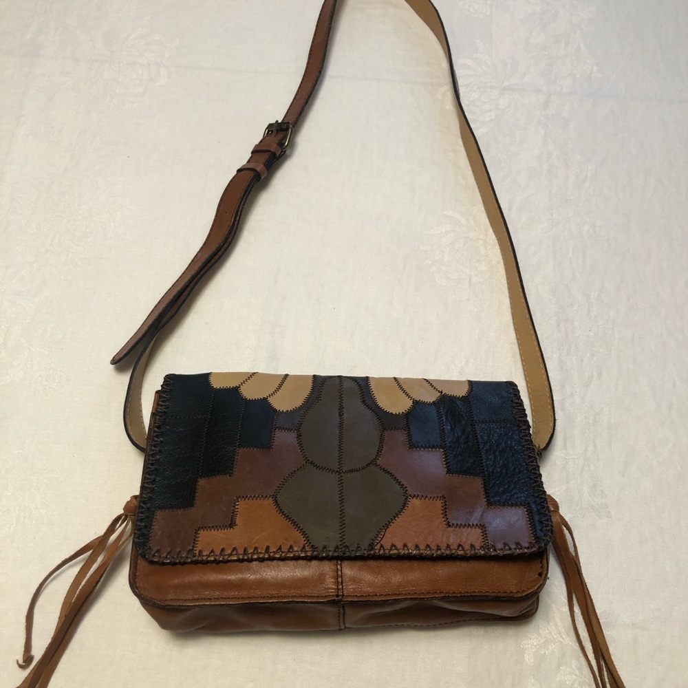 Patricia Nash Leather Patchwork Crossbody Bag